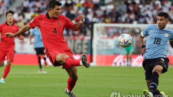 Kim Min-jae di laga Korea Selatan vs Uruguay