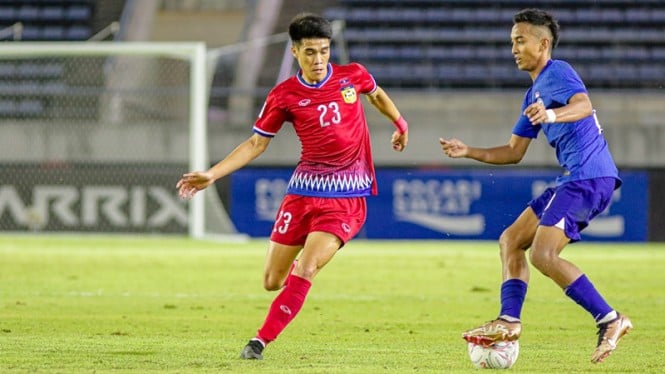 Pertandingan Piala AFF 2022 antara Laos vs Singapura