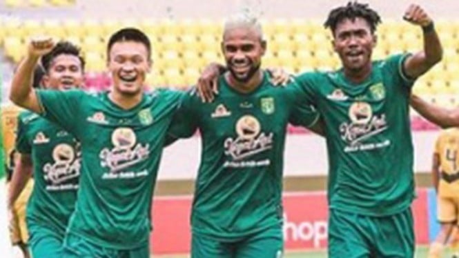 Selebrasi pemain Persebaya Surabaya