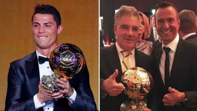 Cristiano Ronaldo dan trofi Ballon d'Or