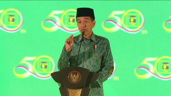 Presiden Jokowi di acara Harlah ke 50 PPP