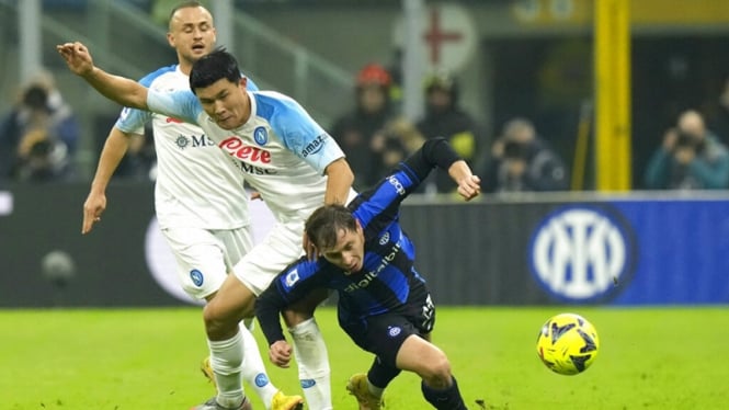 Kim Min-jae saat Napoli melawan Inter Milan