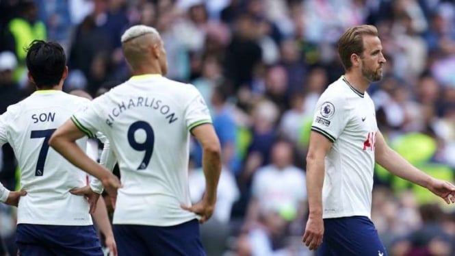 Ekspresi kekecewaan pemain Tottenham Hotspur