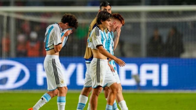 Pemain Timnas Argentina ratapi kegagalan di Piala Dunia U-20 2023